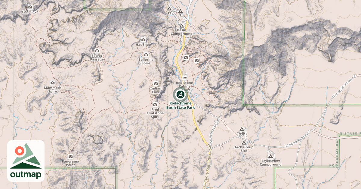 Map of Kodachrome Basin State Park