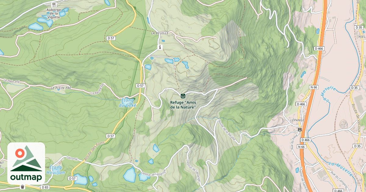 Map of Refuge "Amis de la Nature"