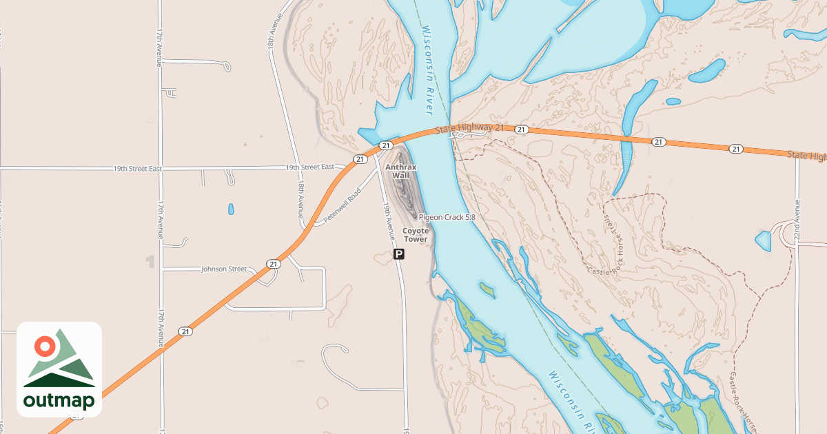 Map of Pigeon Crack