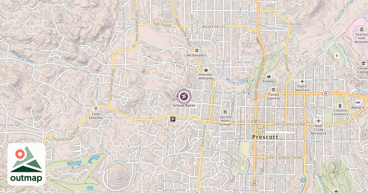 Map of School Rocks