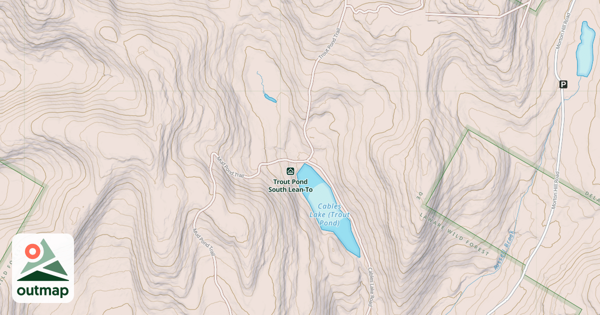 Map of Trout Pond North Lean-To