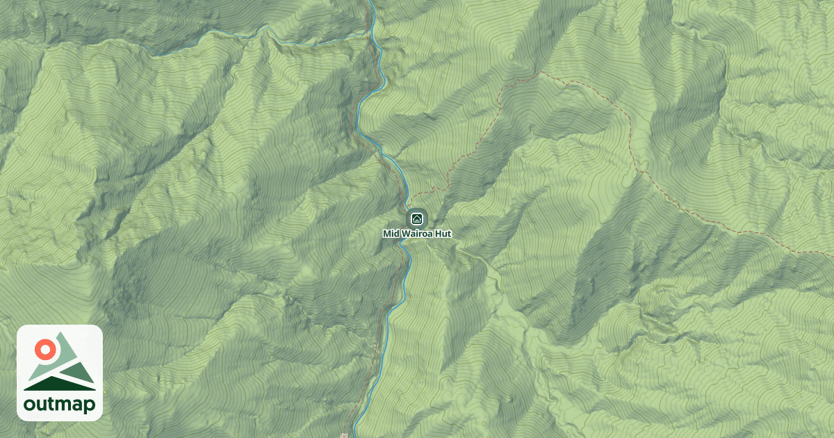 Map of Mid Wairoa Hut