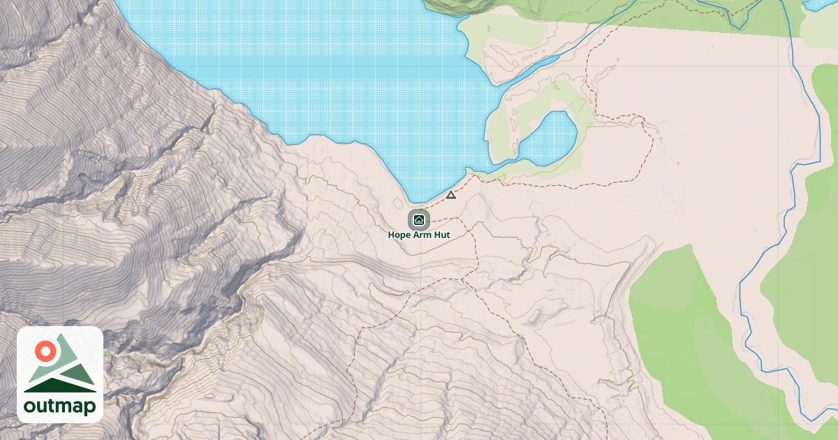 Map of Hope Arm Hut