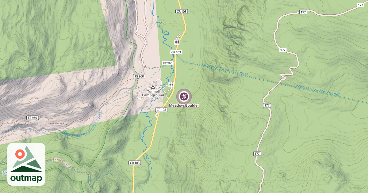 Map of Meadow Boulder
