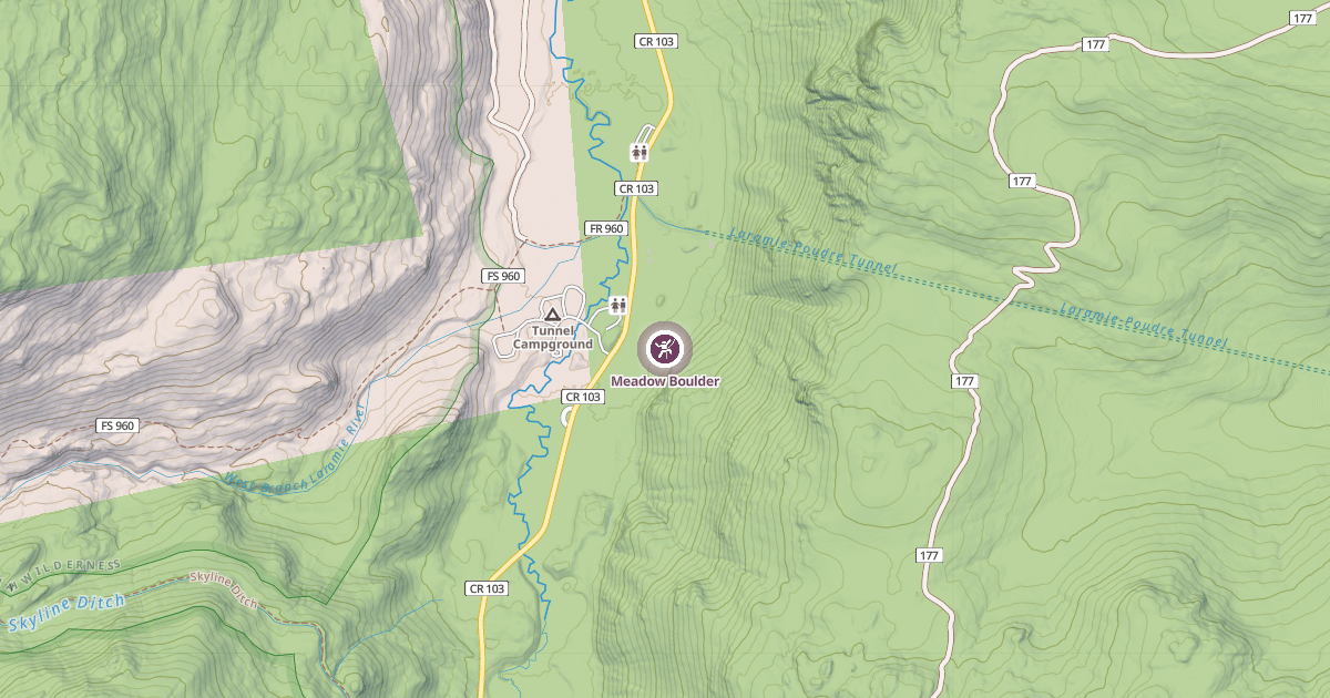 Map preview of Meadow Boulder