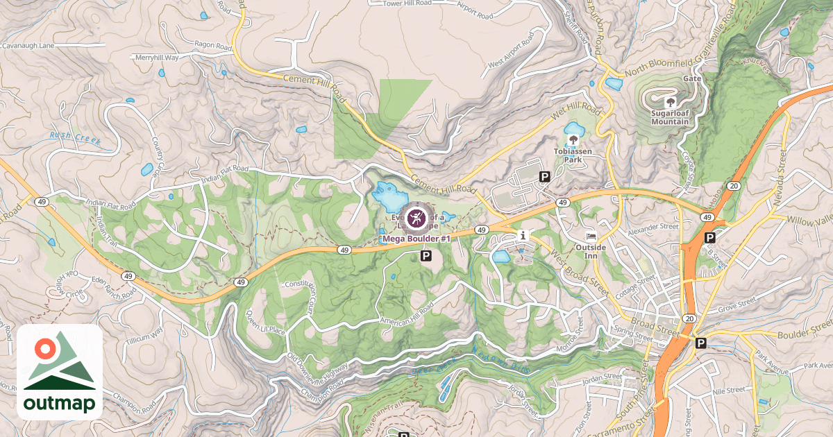 Map of Mega Boulder #1