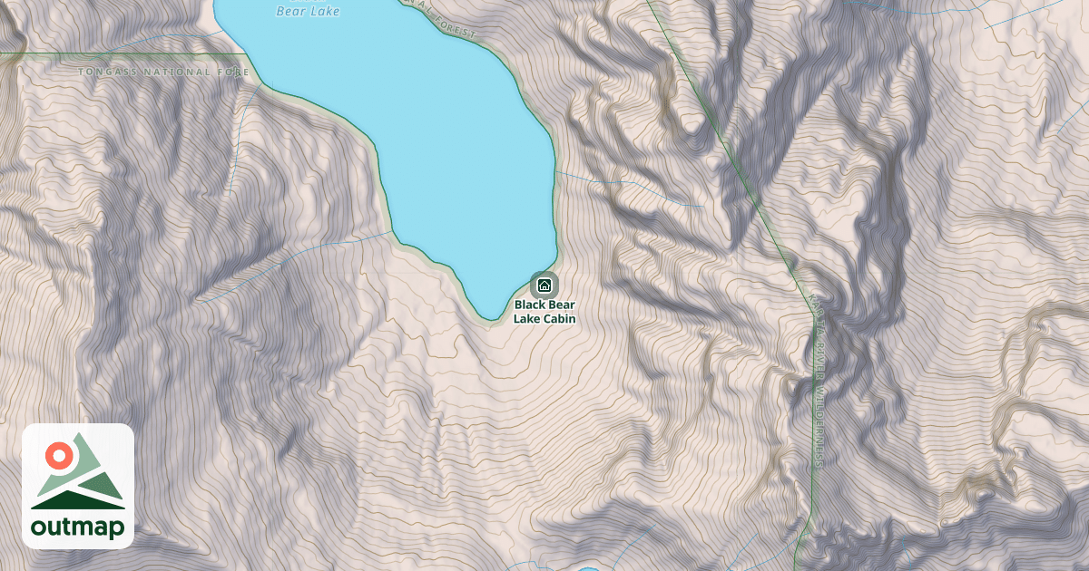 Map of Black Bear Lake Cabin