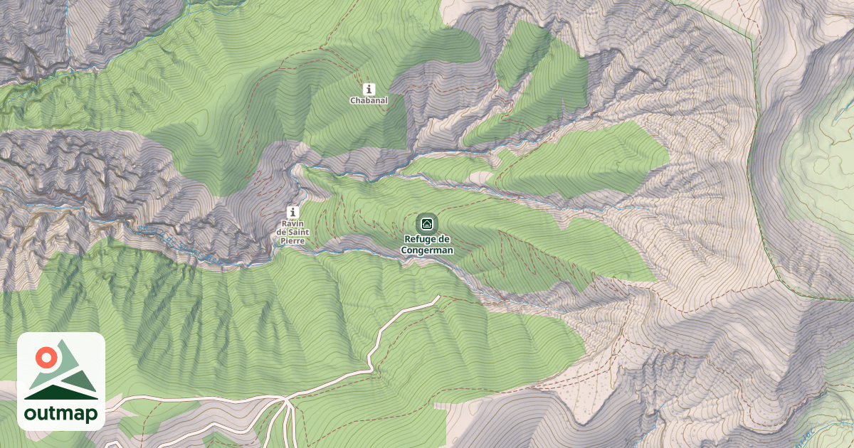 Map of Refuge de Congerman