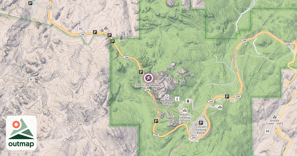 Map of Shock the Monkey