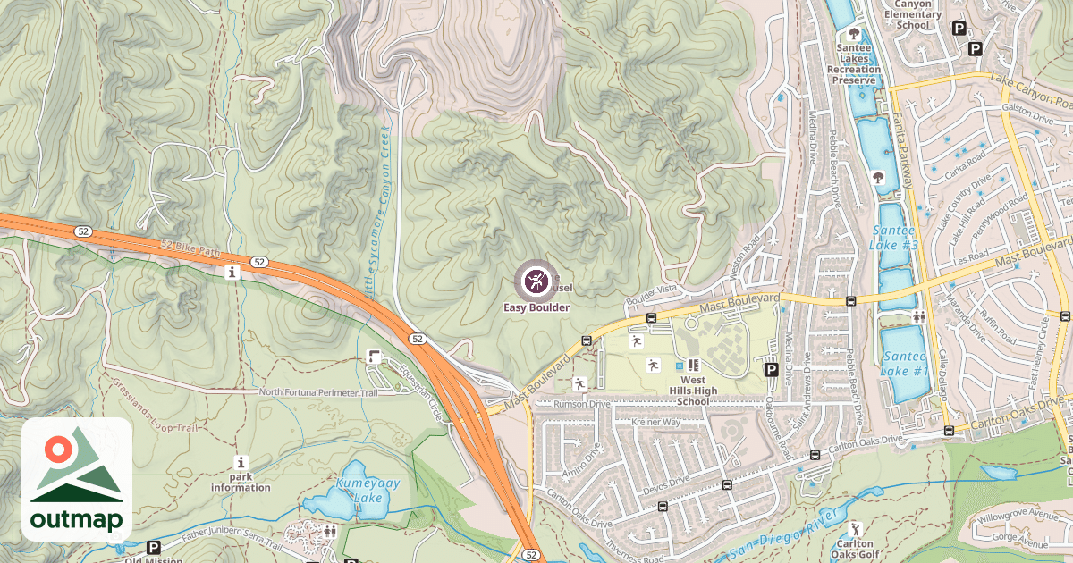 Map of Easy Boulder