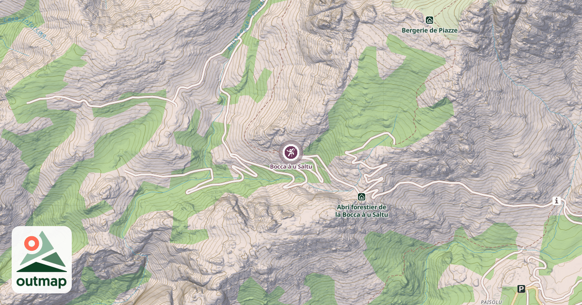 Map of Bocca à u Saltu