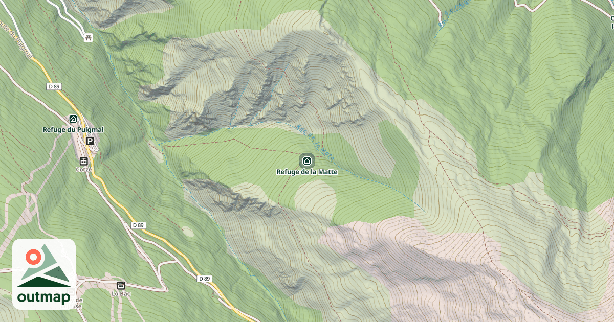 Map of Refuge de la Matte