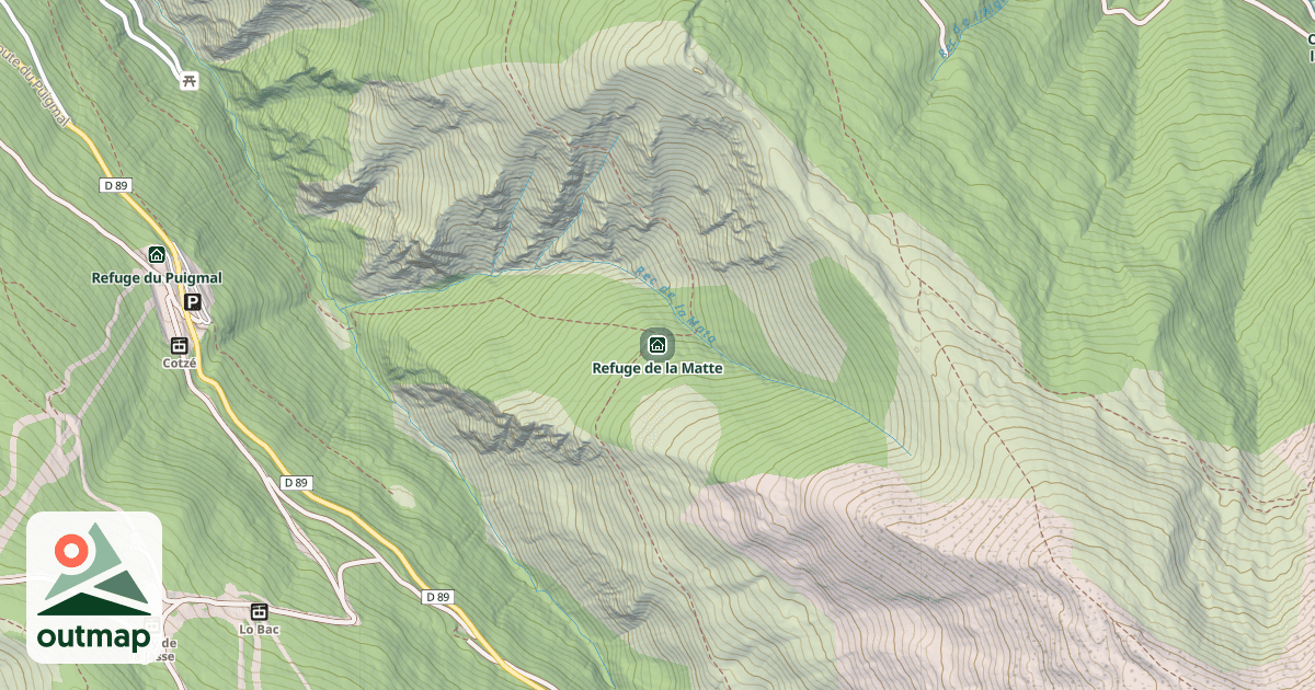 Map of Refuge de la Matte