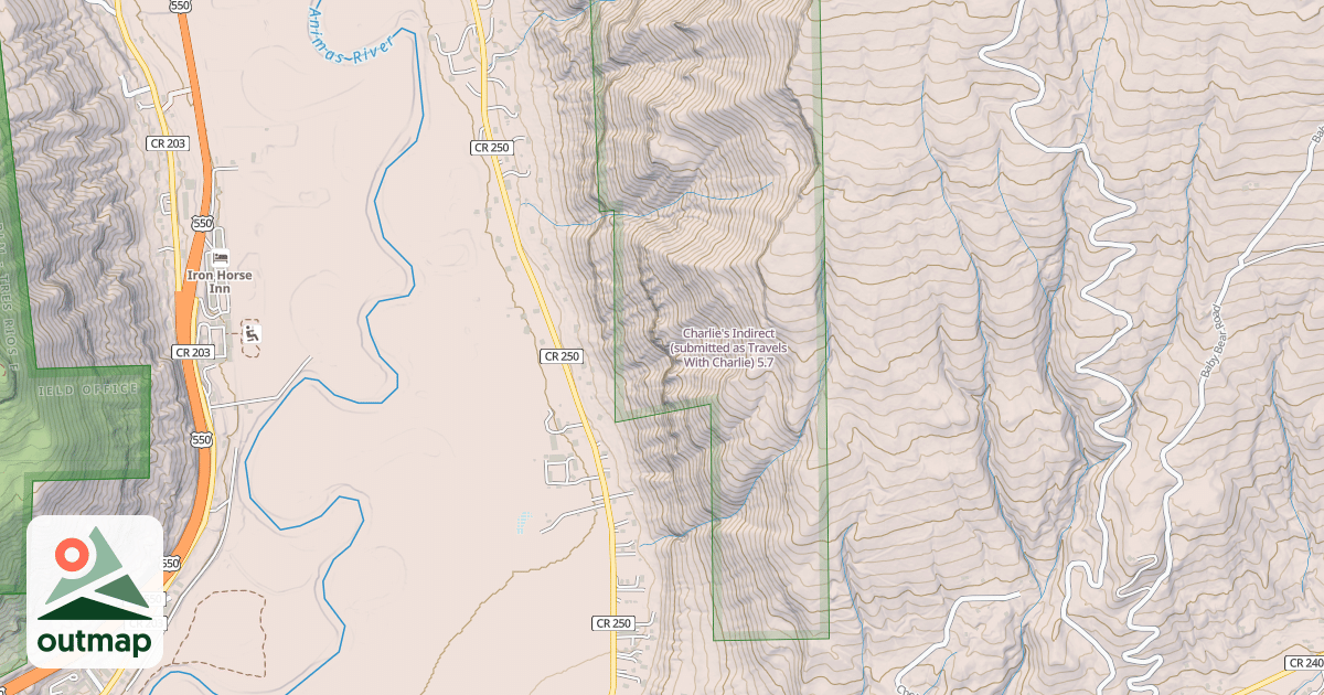 Map of Charlie's Indirect (submitted as Travels With Charlie)