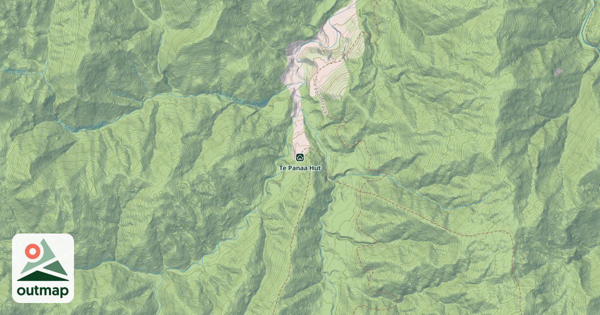 Map of Te Panaa Hut
