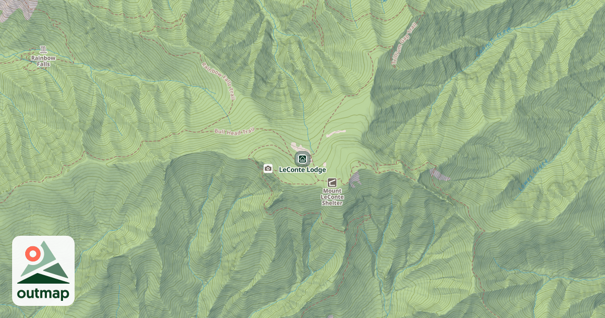 Map of LeConte Lodge