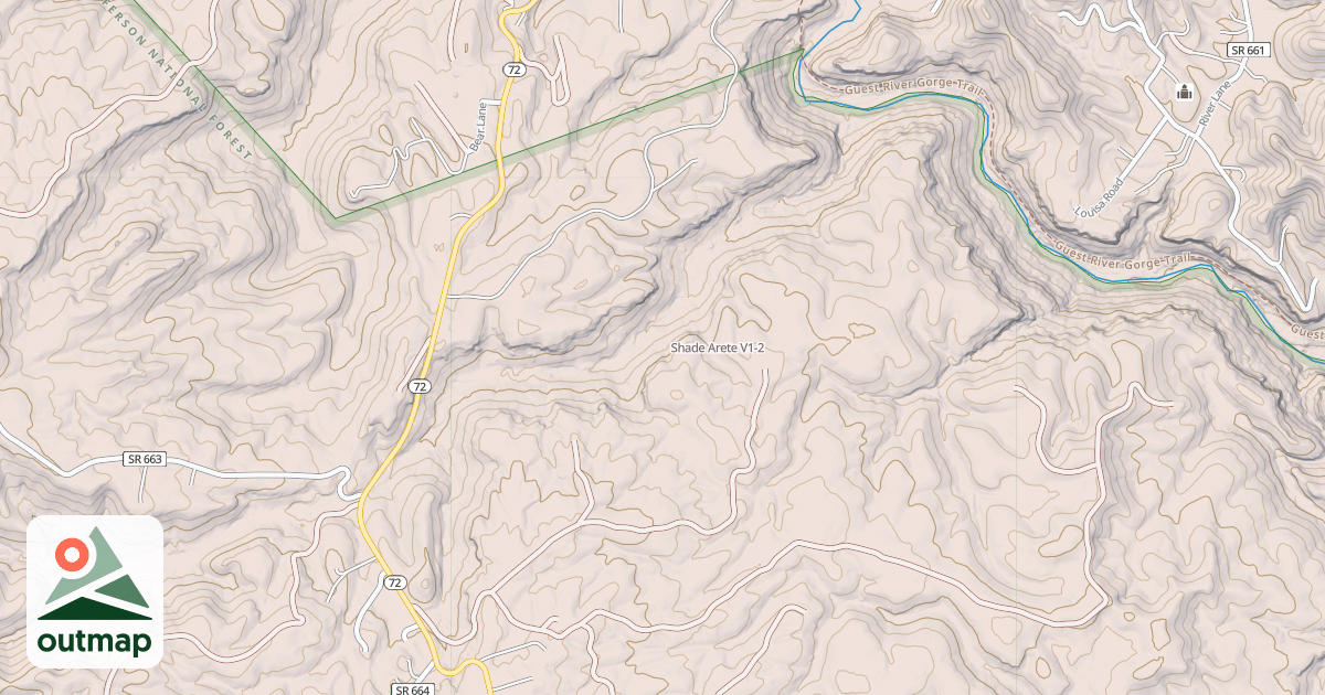 Map of Shade Arete