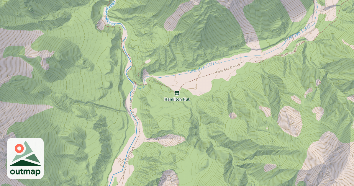 Map of Hamilton Hut