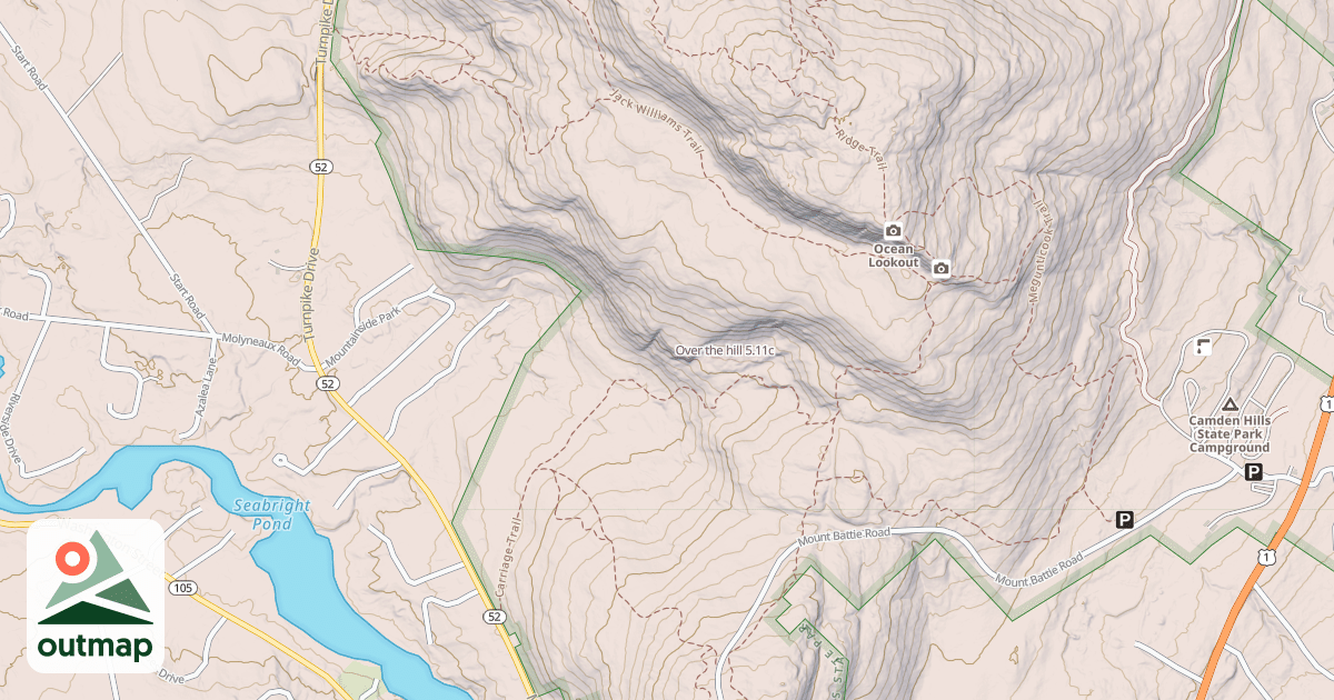 Map of Over the hill