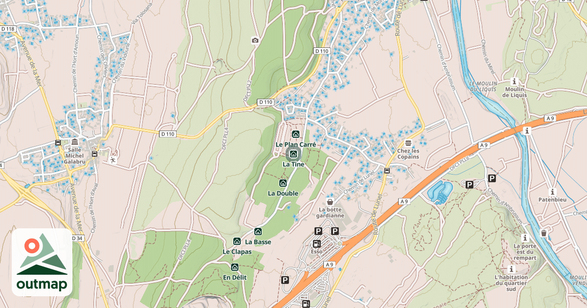 Map of La Tine
