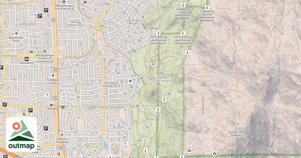 Map of Unknown Corner Route