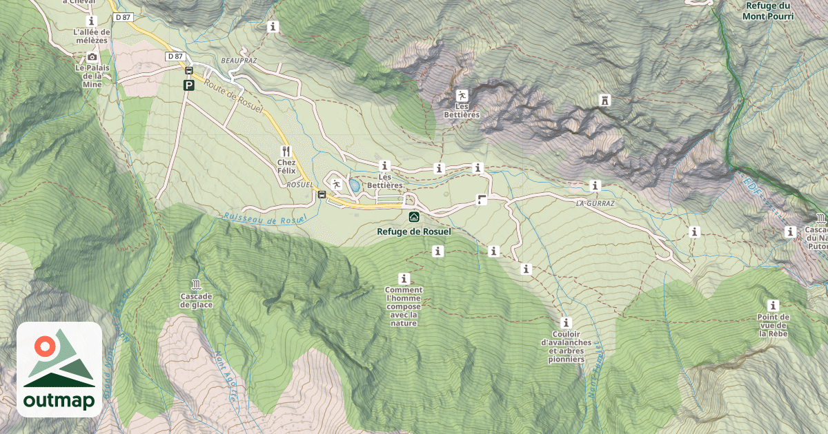 Map of Refuge de Rosuel