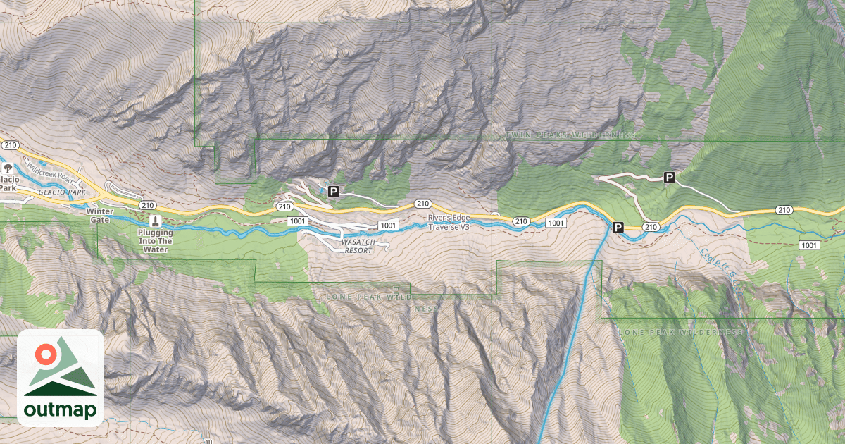 Map of River's Edge Traverse