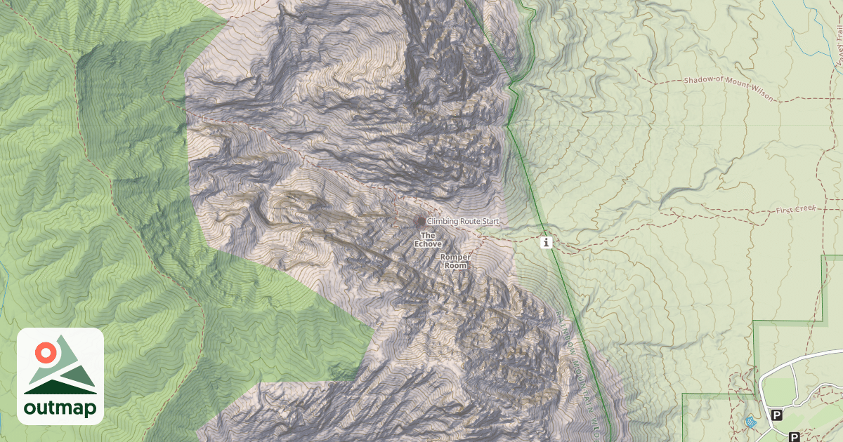 Map of Climbing Route Start
