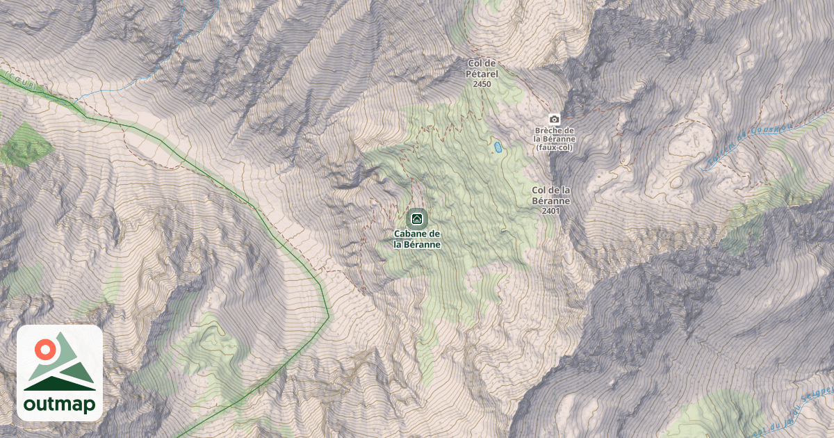 Map of Cabane de la Béranne