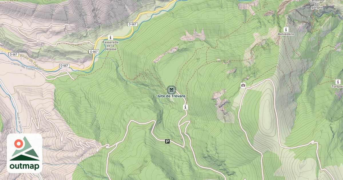 Map of Gîte de Trévans