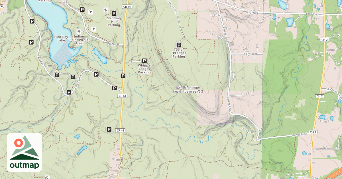 Map of 50 feet for better health - traverse