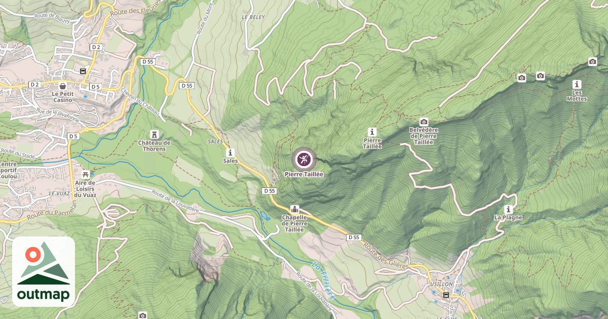 Map of Pierre Taillée