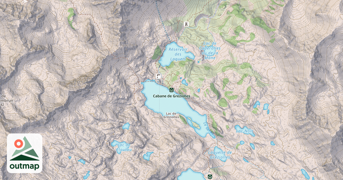 Map of Cabane de Greziolles