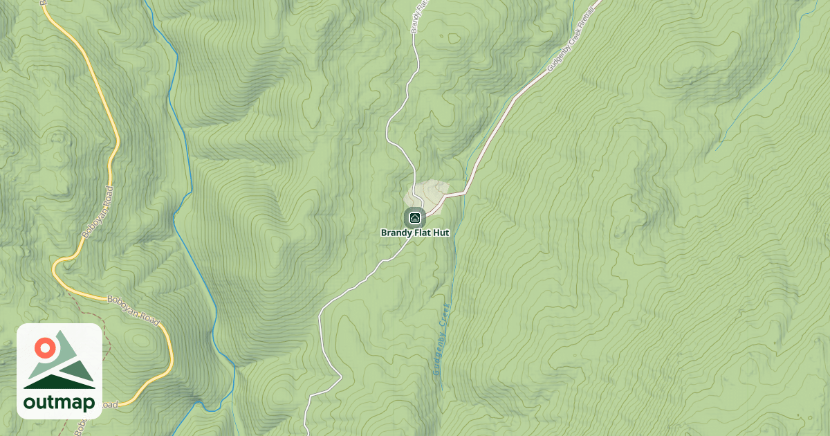 Map of Brandy Flat Hut