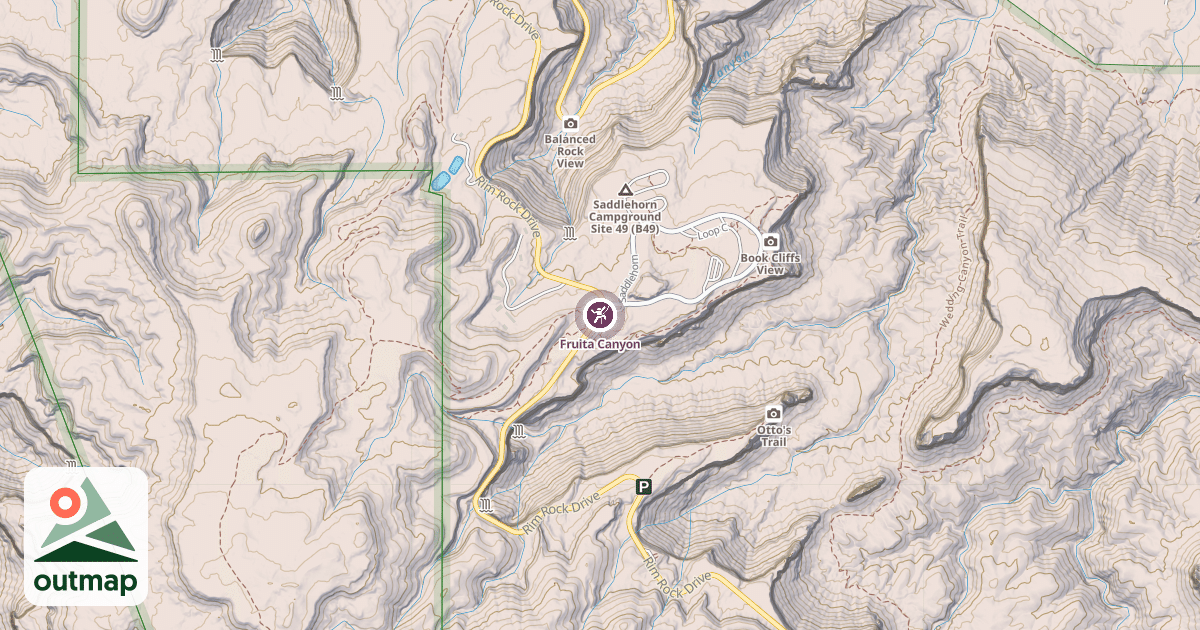 Map of Fruita Canyon