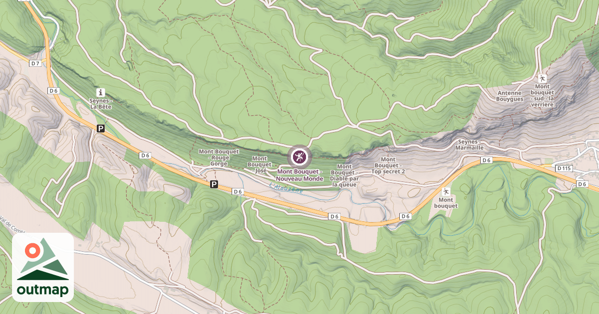 Map of Mont Bouquet - Nouveau Monde