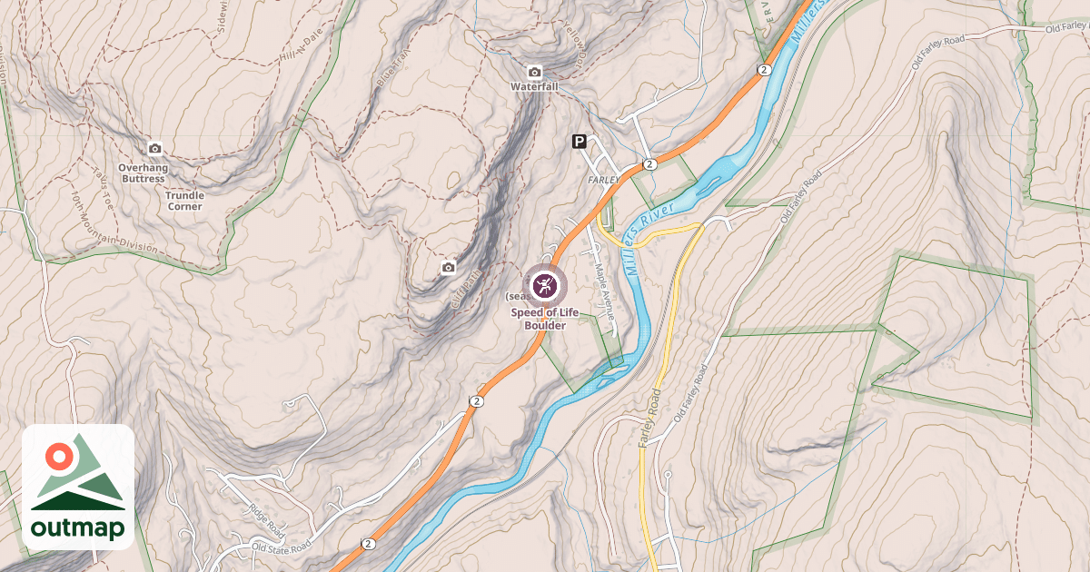 Map of Speed of Life Boulder