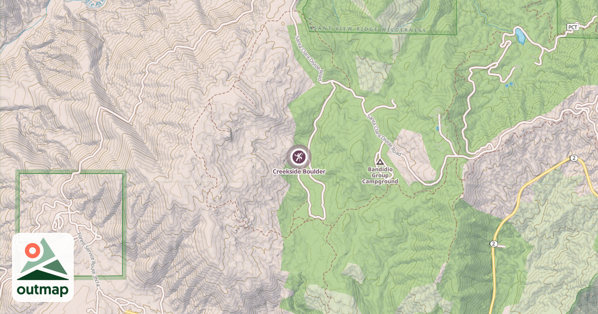 Map of Creekside Boulder