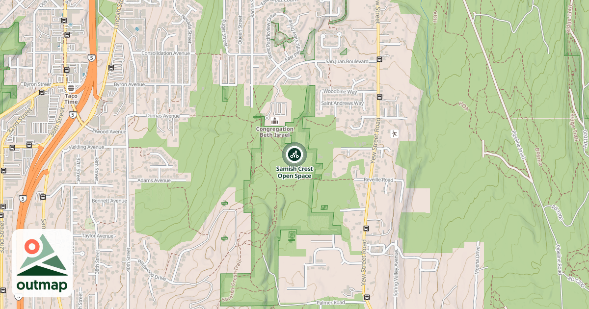 Map of Samish Crest Open Space