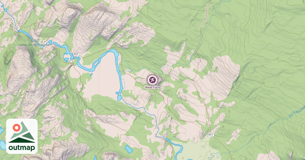 Map of West Face
