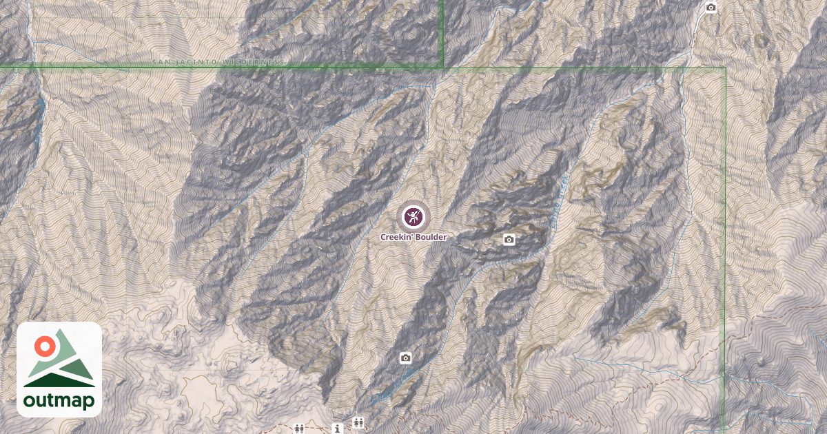 Map of Creekin' Boulder