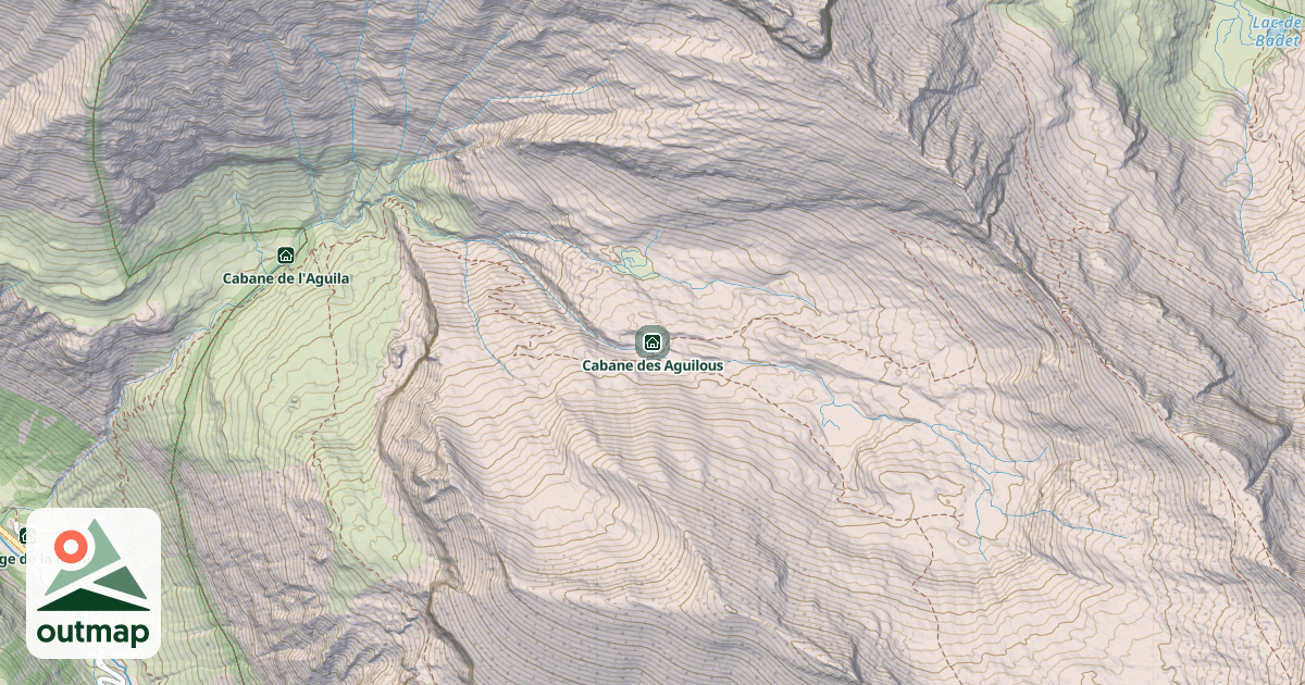 Map of Cabane des Aguilous