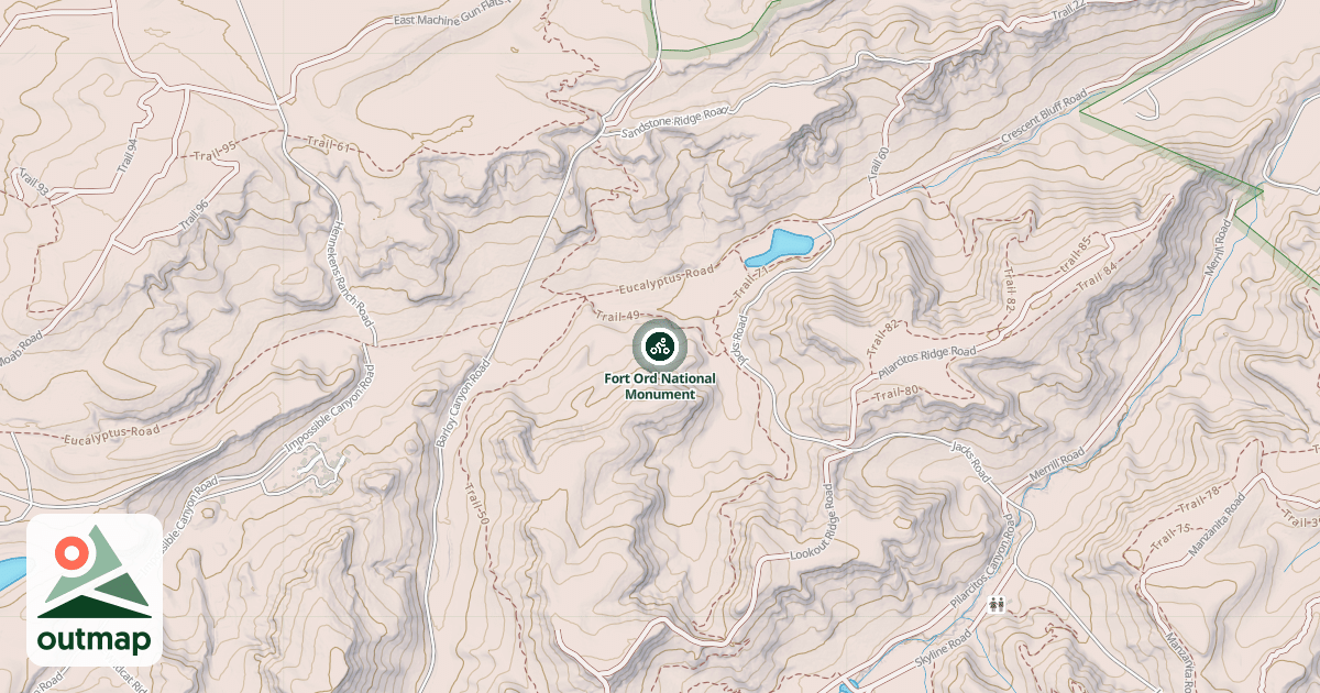 Map of Fort Ord National Monument