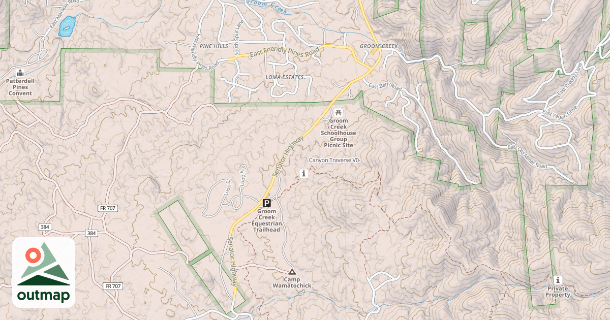 Map of Canyon Traverse