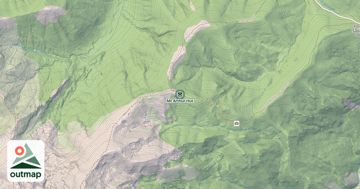 Map of Mt Arthur Hut