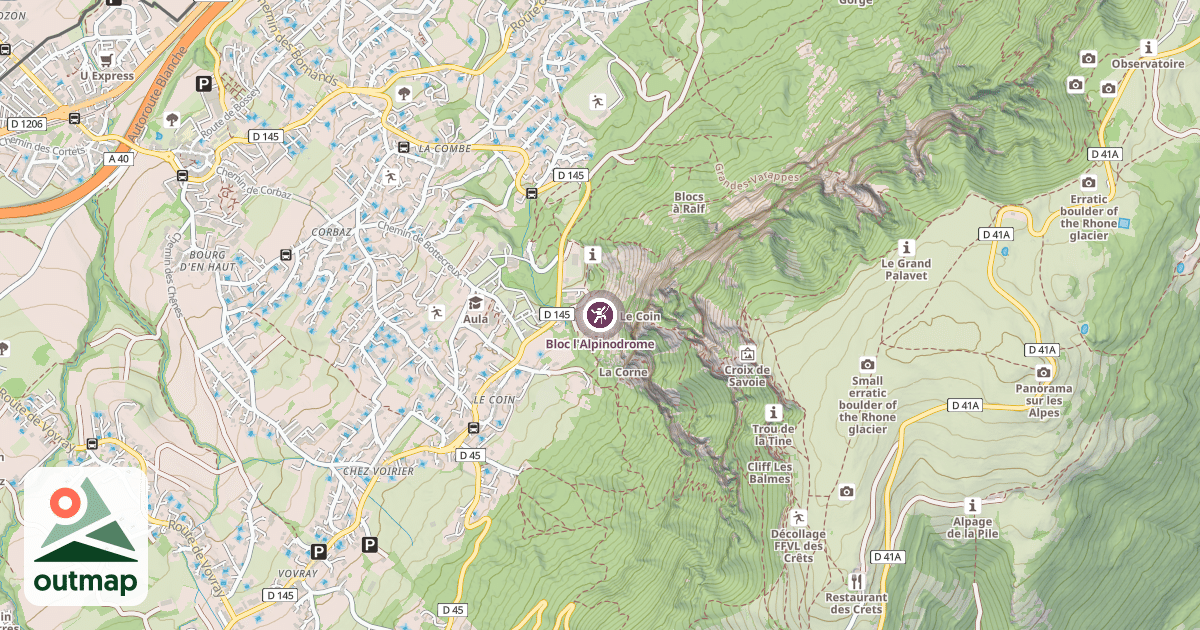 Map of Bloc l'Alpinodrome