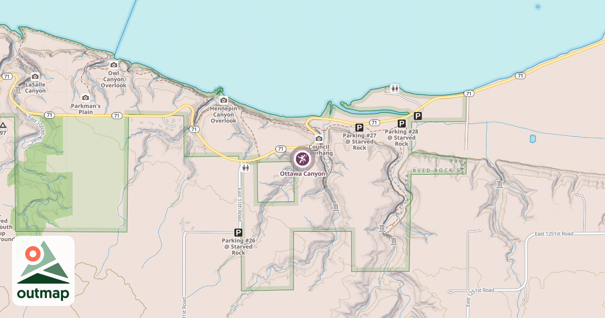 Map of Ottawa Canyon
