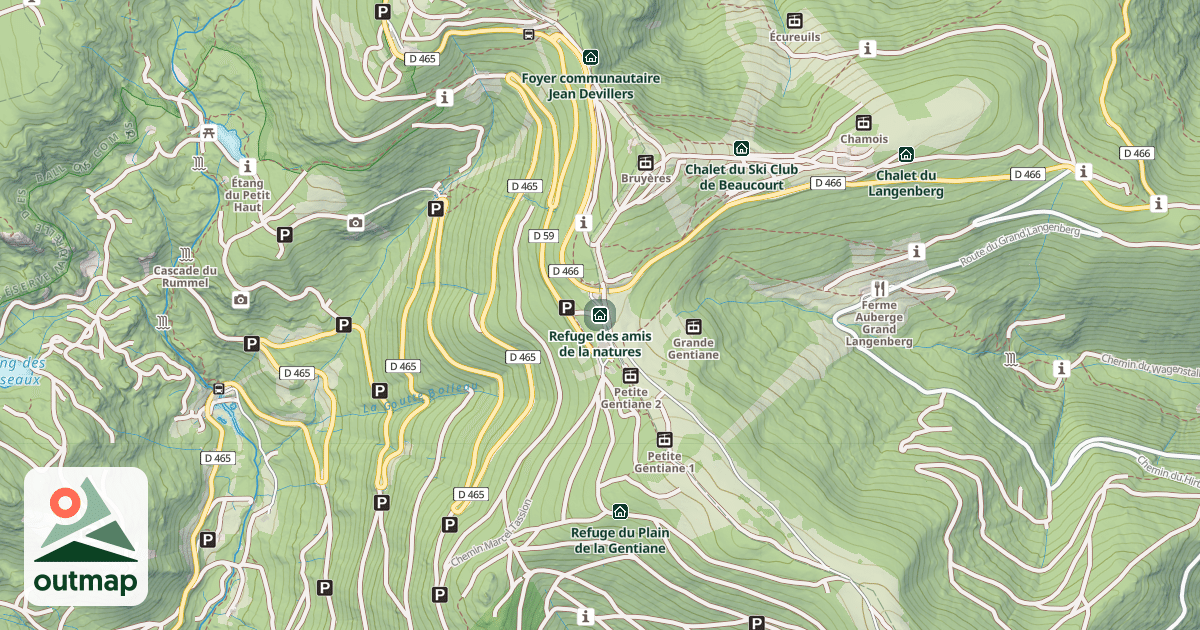 Map of Refuge des amis de la natures