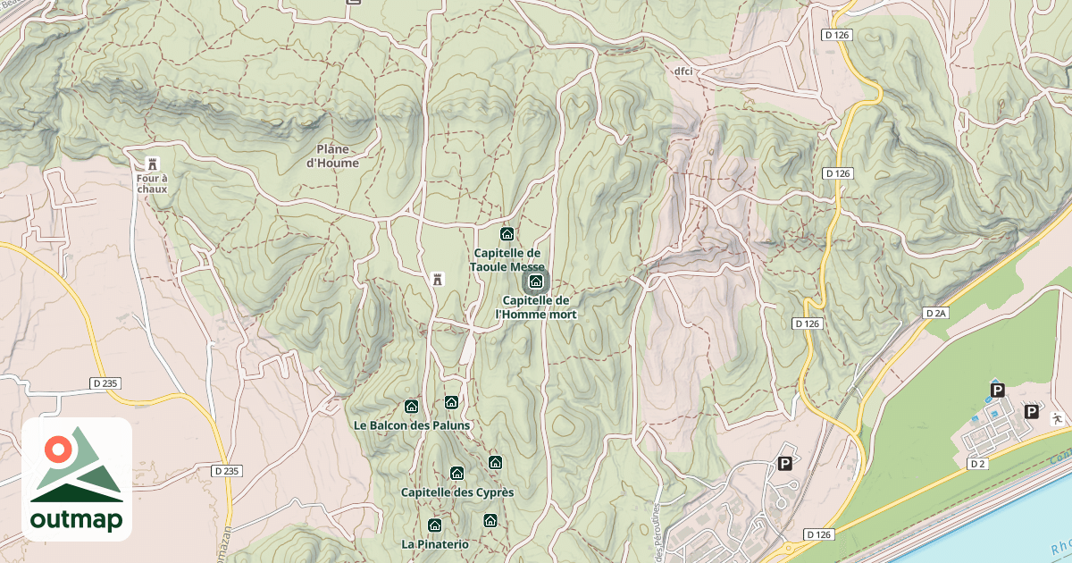 Map of Capitelle de l'Homme mort