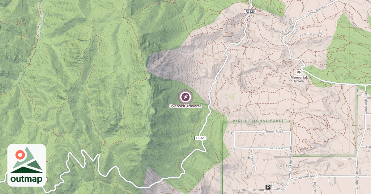 Map of Overcast Traverse